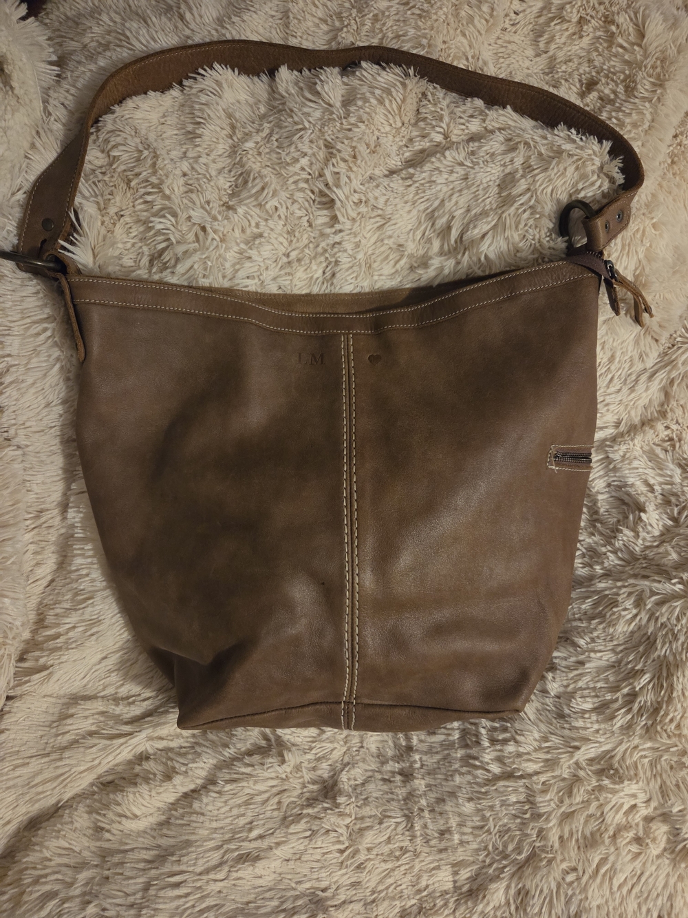 Classic Brown Leather Hobo Bag